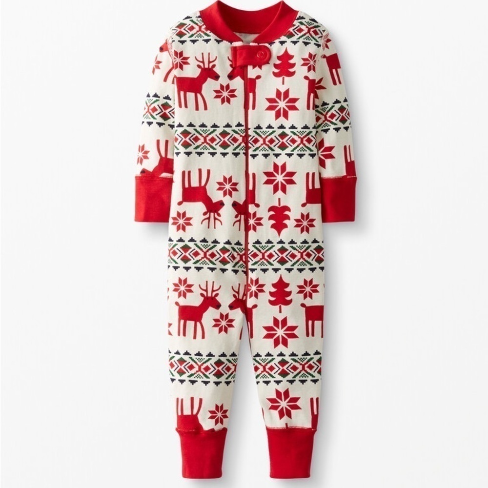 Hanna Anderson Baby Zip Sleeper Deer Deer print